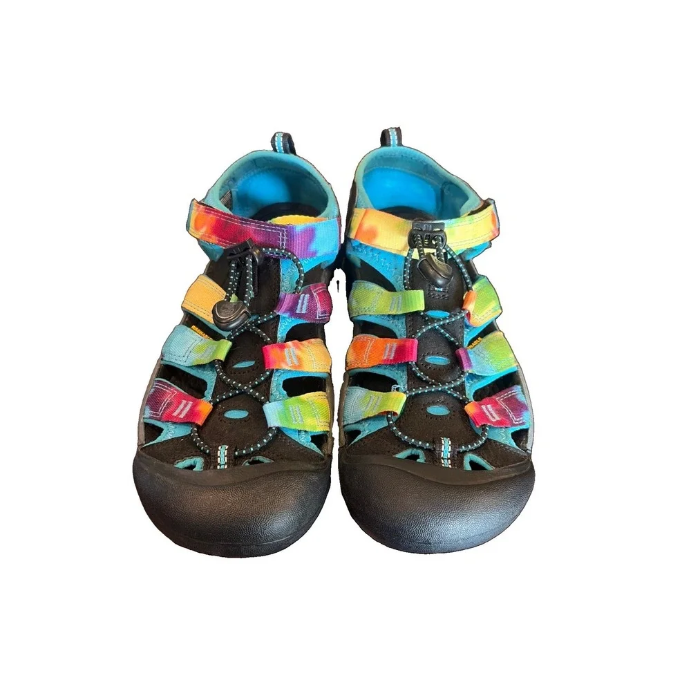 KEEN Waterproof Water Sandal Rainbow Tie Dye Size 6 Women Adjustable Strap (C6)